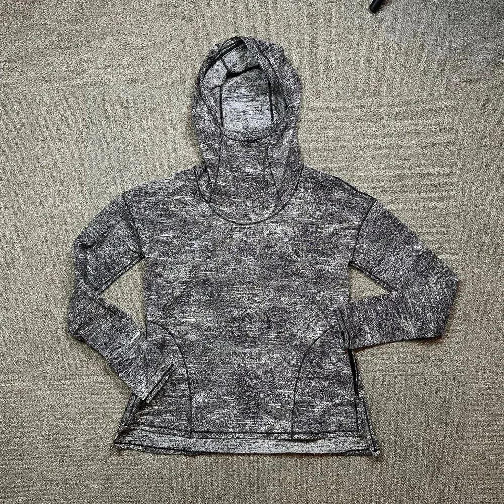 Lululemon Forever Endeavour Long Sleeve in Rush Jacquard Black White Size 6